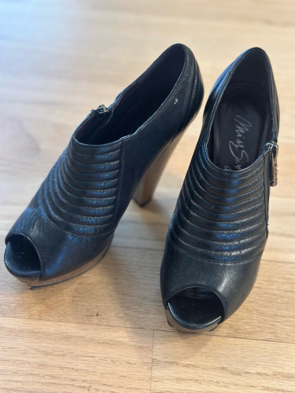 Women's Miss Sixty platform peep toe heel